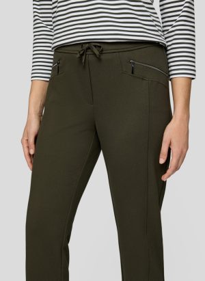 Stretch gekledere broek op rekker