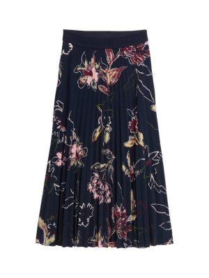 Plissé rok met print