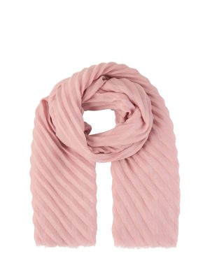 Roze plissé sjaal