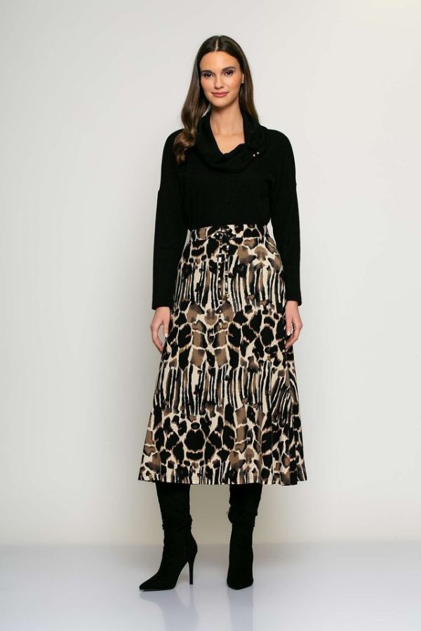 Lange rok met print op rekker