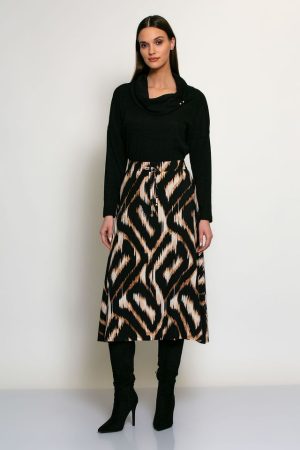 Lange rok met print op rekker