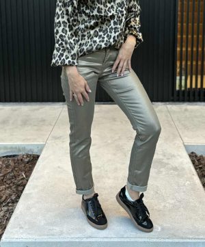 Camilla sparkle leatherlook broek