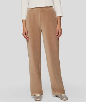 Rib velouren broek op rekker