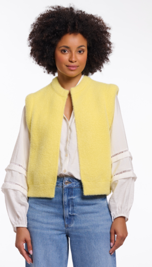 Elona- Pluche gilet vestje zonder mouwen
