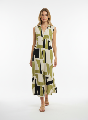 Lang kleed met print