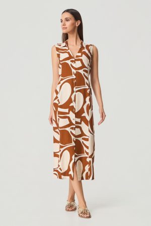 Lang kleed met print