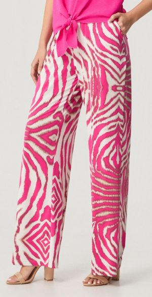 Losse broek met print op rekker