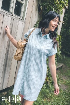 Chemisier kleed met strepen