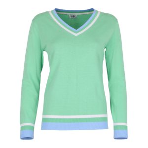 Fijn pull met V-hals