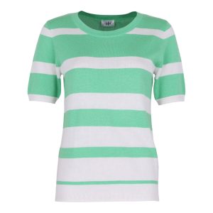Fijne pull met strepen en korte mouwen