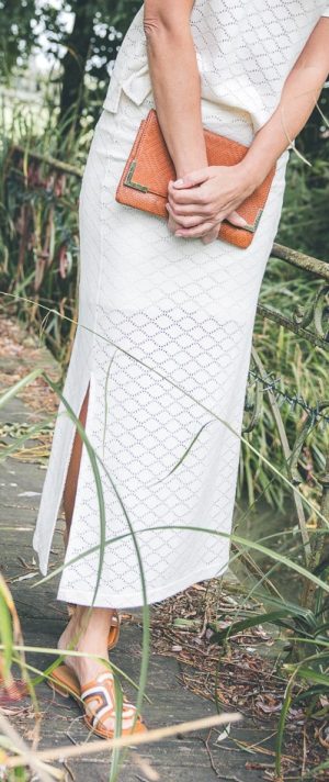 Gebreide langere rok