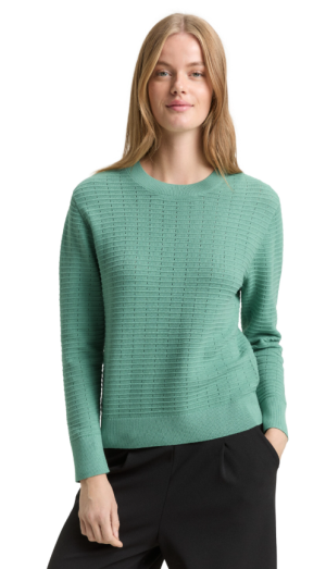 Gebreide trui met ronde hals