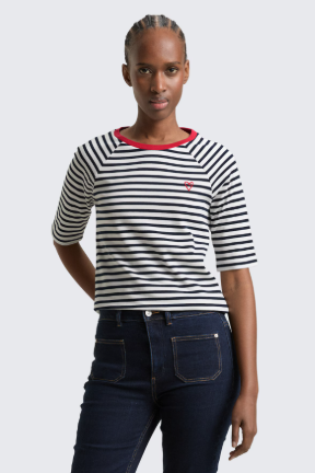 Katoenen T-shirt met strepen