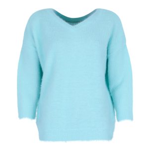 Pluche pull met 3/4de mouw