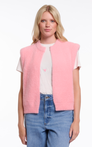 Elona- Pluche gilet vestje zonder mouwen