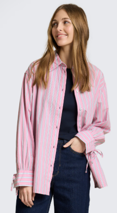 Katoenen bloes met streepje