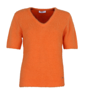 Pluche pull met korte mouwen