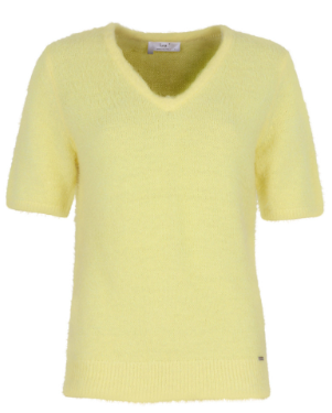 Pluche pull met korte mouwen