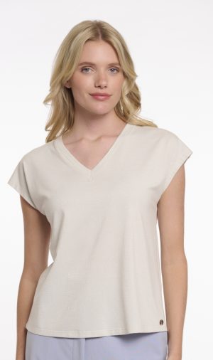 Kristel - Lurex t-shirt met streepje