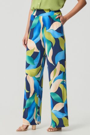 Losse broek met print op rekker