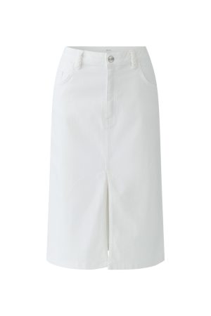 Stretch witte jeansrok
