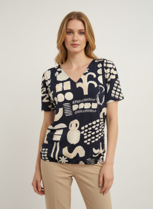 T-shirt met print op stropje
