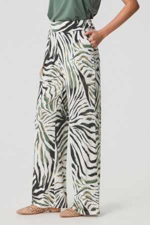 Losse broek met print op rekker