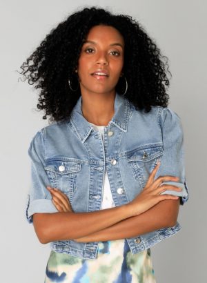 Samma - Jeansvestje met korte mouwen