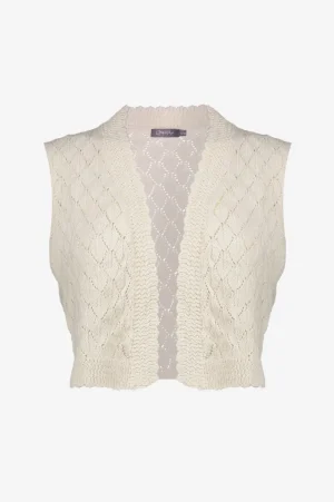 Gebreid giletje zonder mouwen
