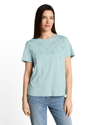 Katoenen t-shirt met reliëf