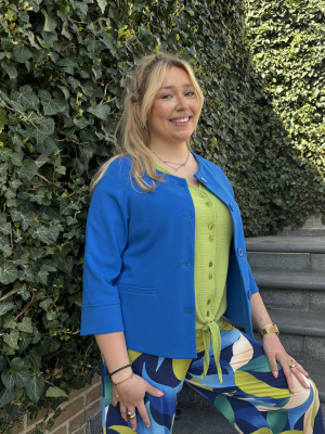 Effen stretch vestje zonder kraag