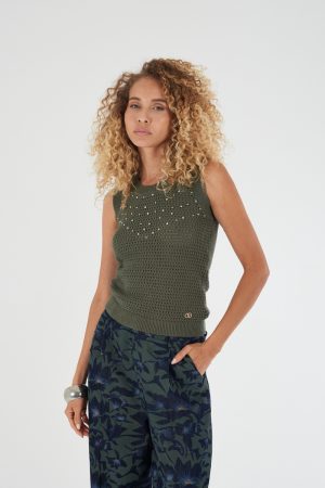 Gebreide top met pailletten