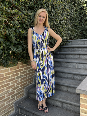 Lang kleed met print