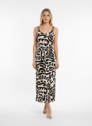 Lang kleed met print