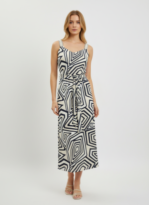 Lang kleed met print