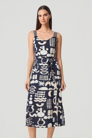 Lang kleed met print