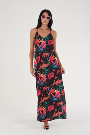 Lang kleed met print