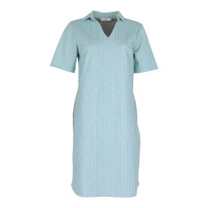 Recht kleed met krijtstreepje