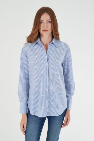 Gestreepte losse blouse