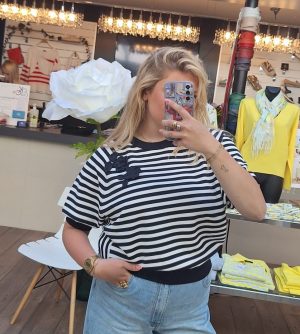Fijne pull met strepen