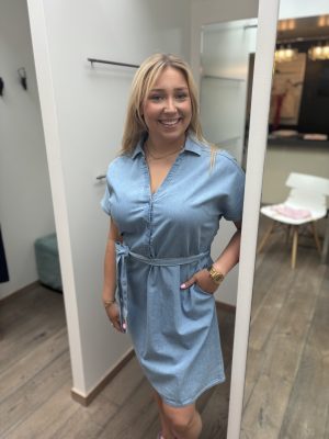 Jeanskleed met riempje