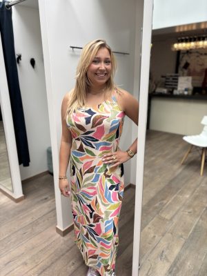 Lang kleed met print