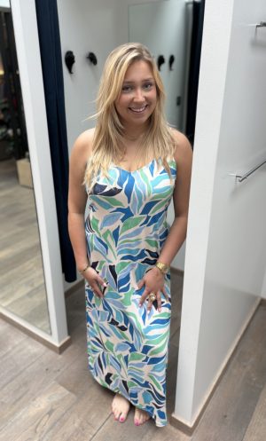 Lang kleed met print
