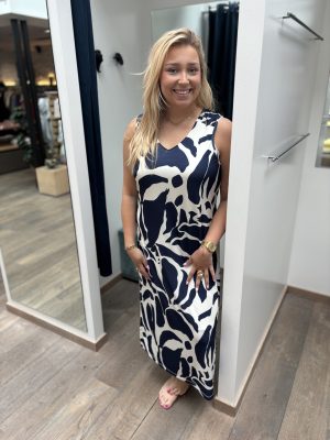 Lang kleed met print