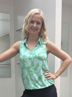 Polo top op rekkertje met print