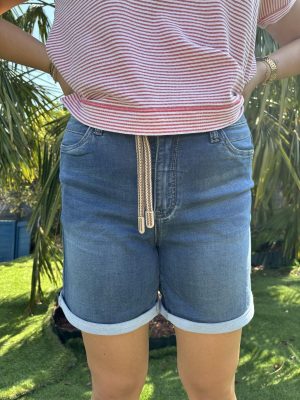 Stretch jeansshort
