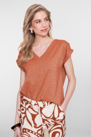 T-shirt met lurex