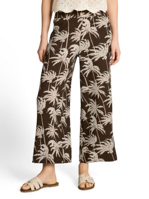 Culotte broek in crêpe met print