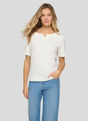 T-shirt met reliëf