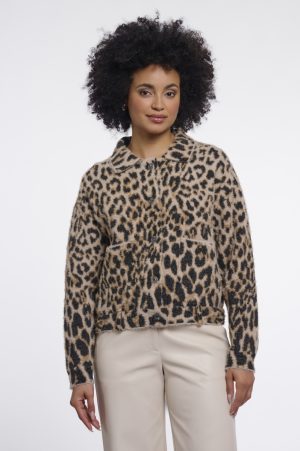 Bubbly - Pluche vestje met leopard print